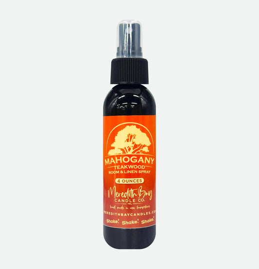 Mahogany Teakwood Room & Linen Spray Meredith Bay Candle Co