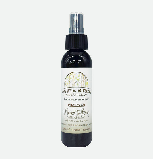 White Birch & Vanilla Room & Linen Spray Meredith Bay Candle Co