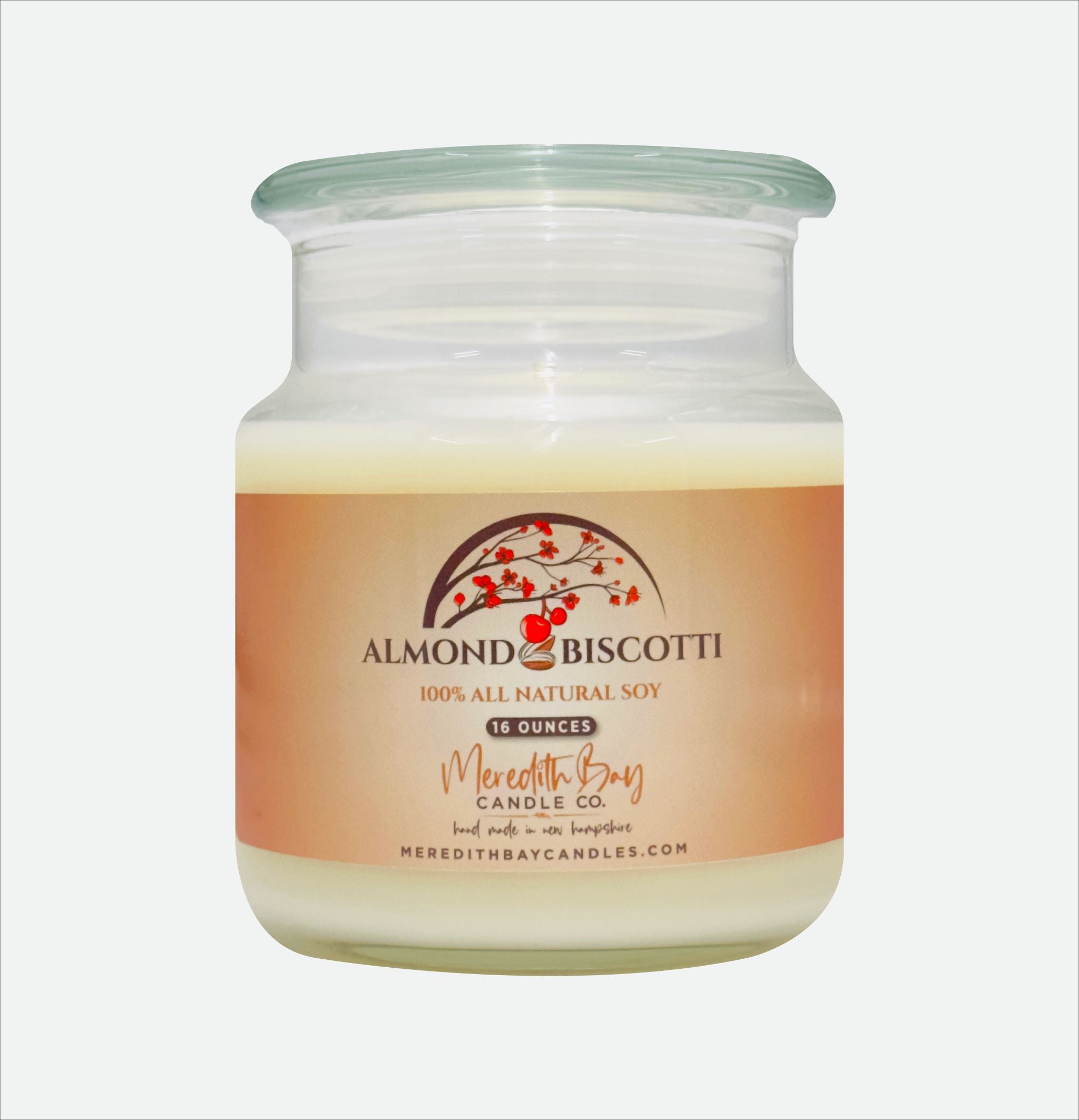 Almond Biscotti Soy Candle Soy Candle Meredith Bay Candle Co 16 Oz