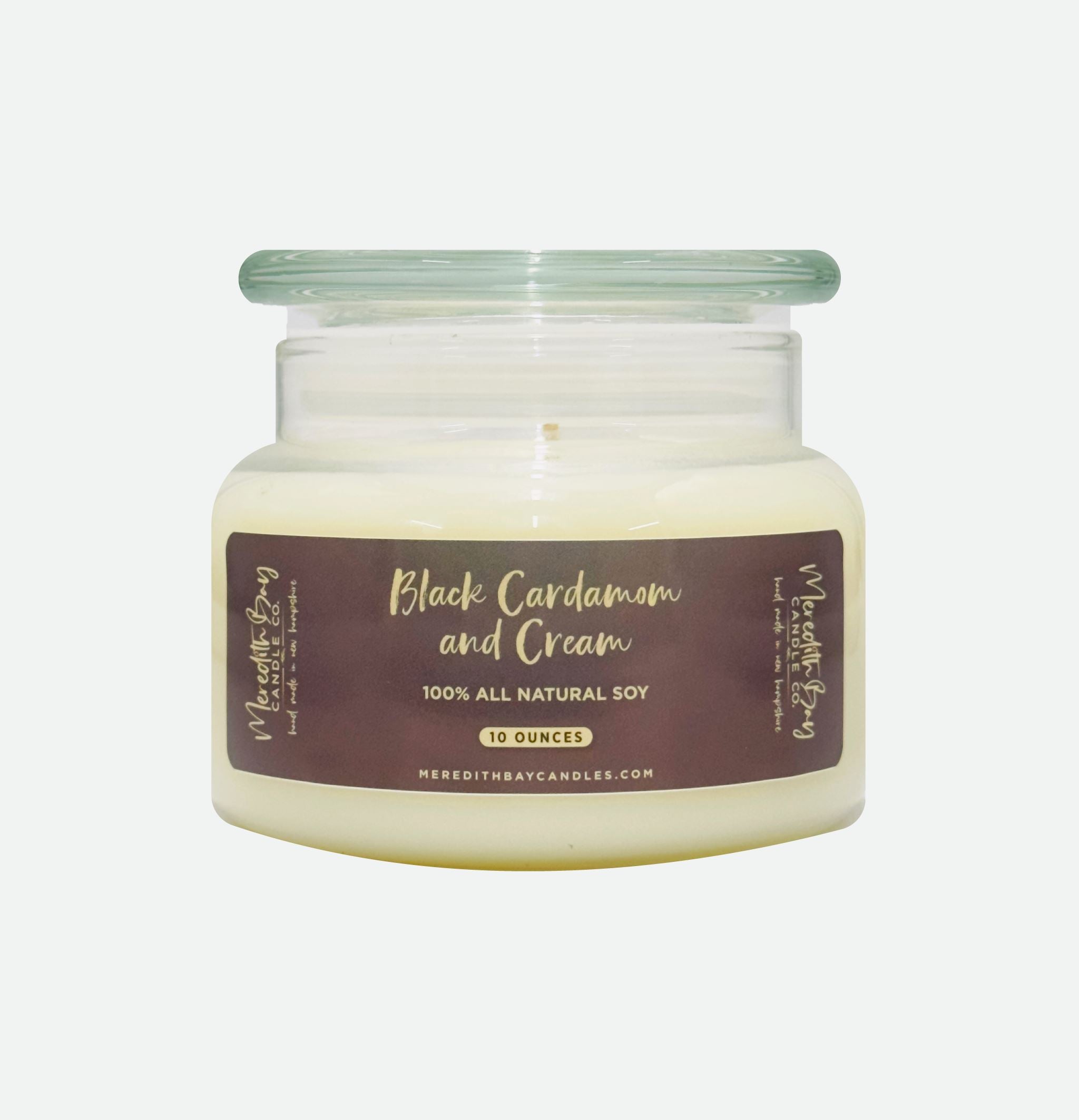 Black Cardamom & Cream Soy Candle Soy Candle Meredith Bay Candle Co 10.0 Oz