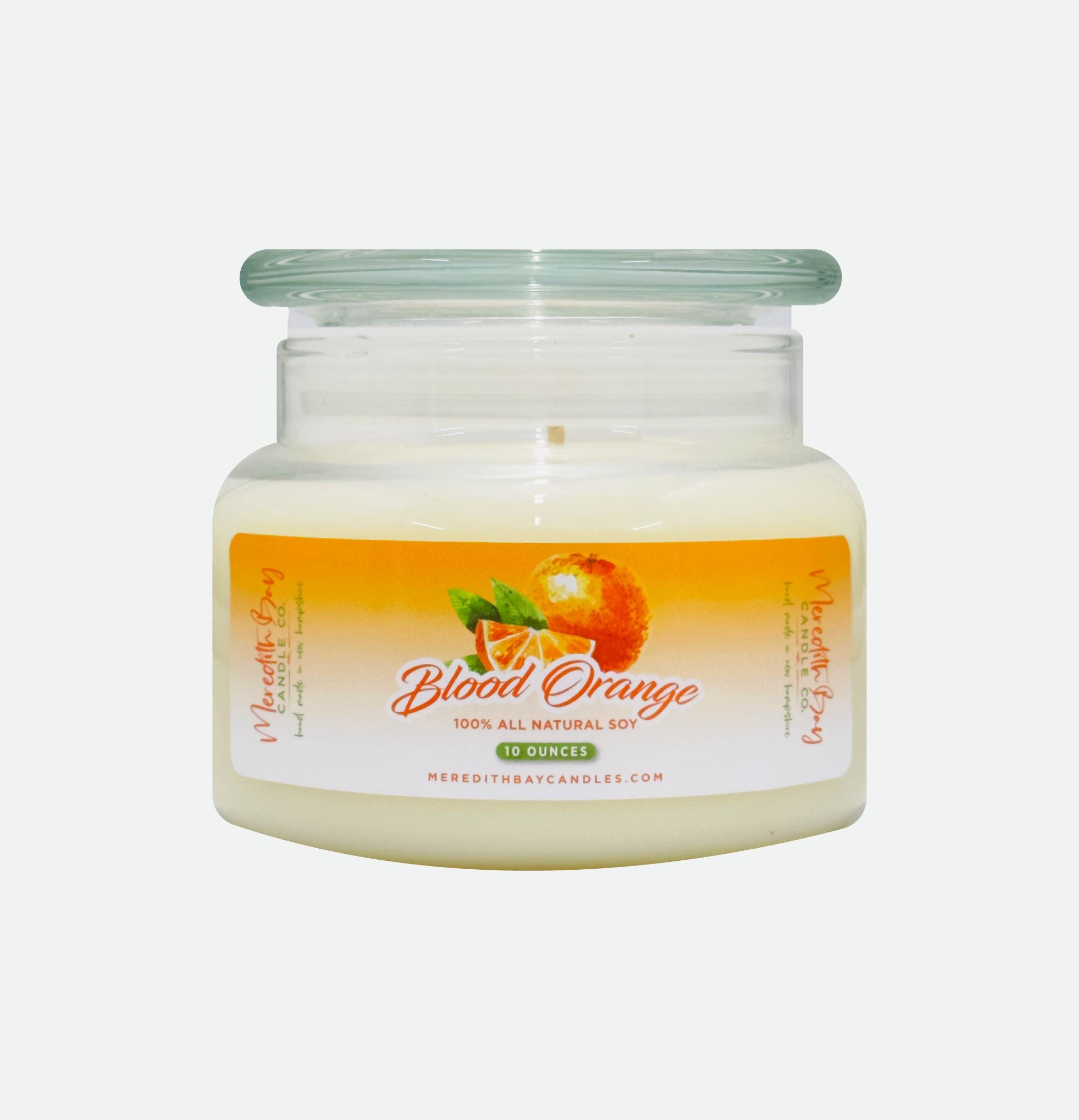 Blood Orange Soy Candle Soy Candle Meredith Bay Candle Co 10.0 Oz