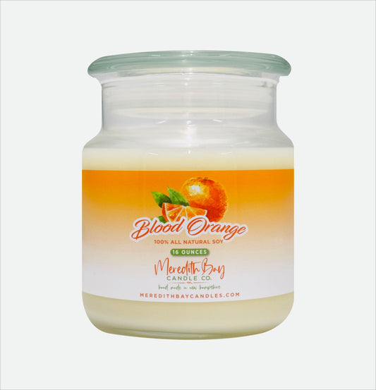 Blood Orange Soy Candle Soy Candle Meredith Bay Candle Co 16.0 Oz