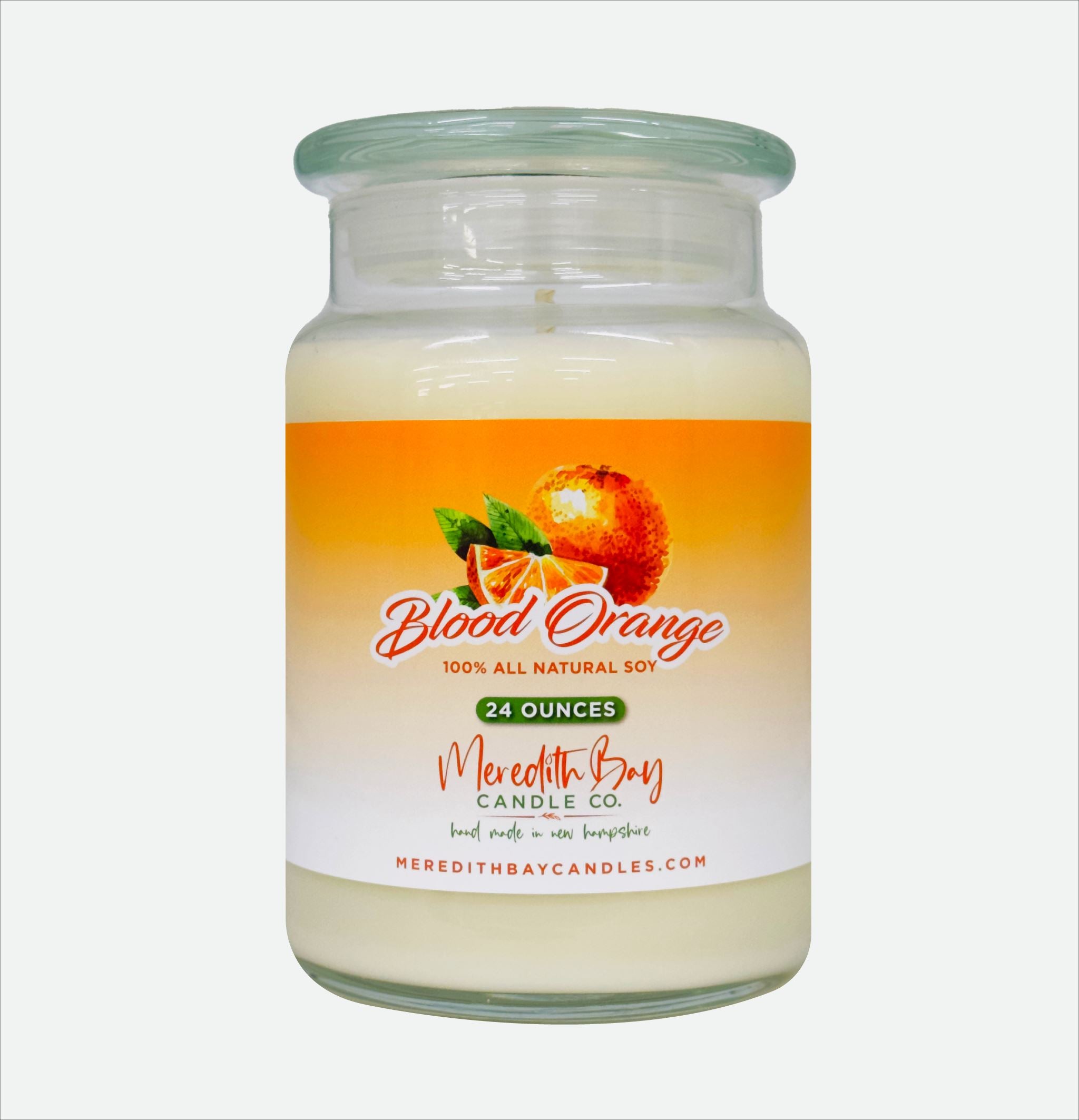 Blood Orange Soy Candle Soy Candle Meredith Bay Candle Co 24.0 Oz