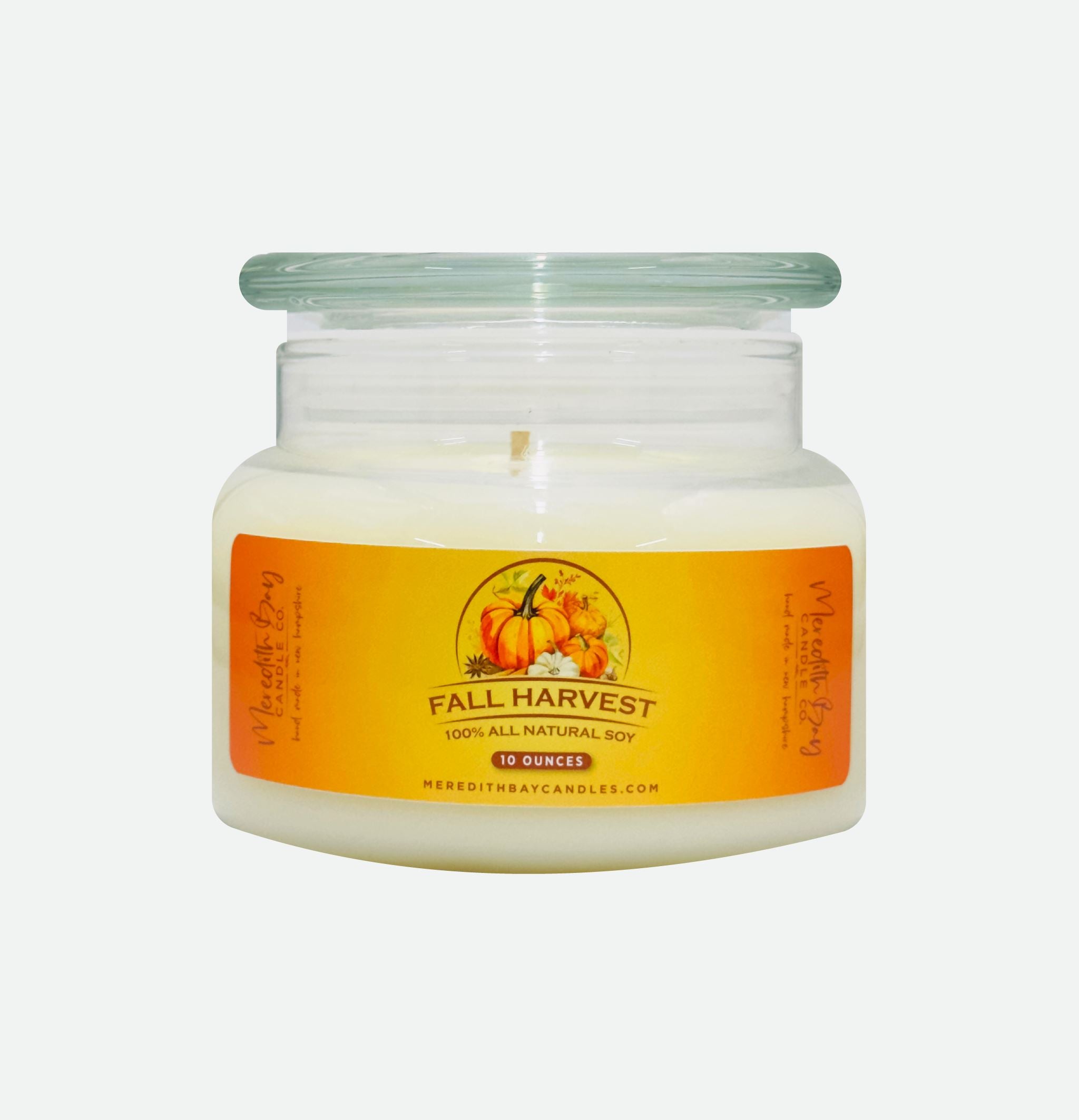 Fall Harvest Soy Candle Meredith Bay Candle Co 10 Oz