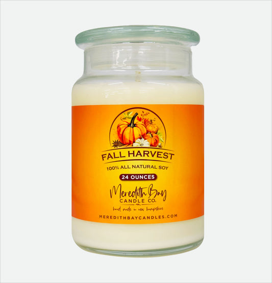 Fall Harvest Soy Candle Meredith Bay Candle Co 24 Oz