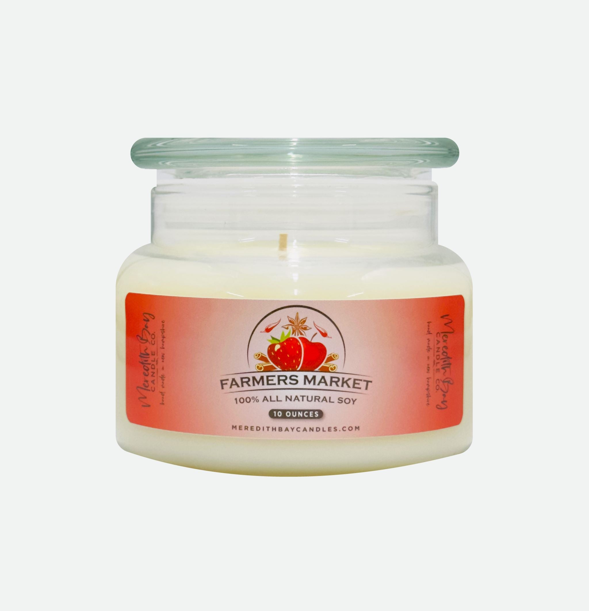 Farmers Market Soy Candle Meredith Bay Candle Co 10 Oz