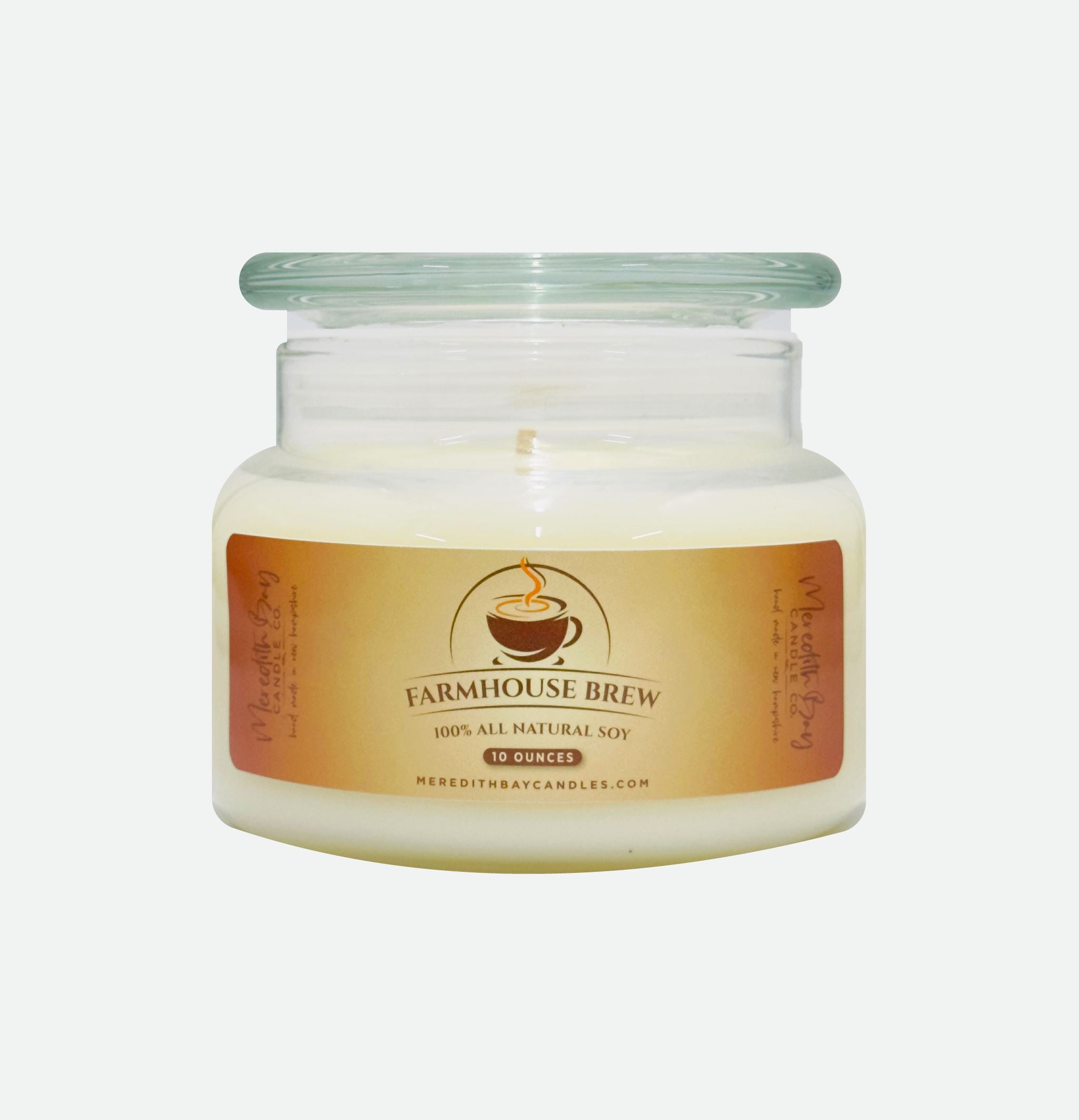 Farmhouse Brew Soy Candle Meredith Bay Candle Co 10 Oz