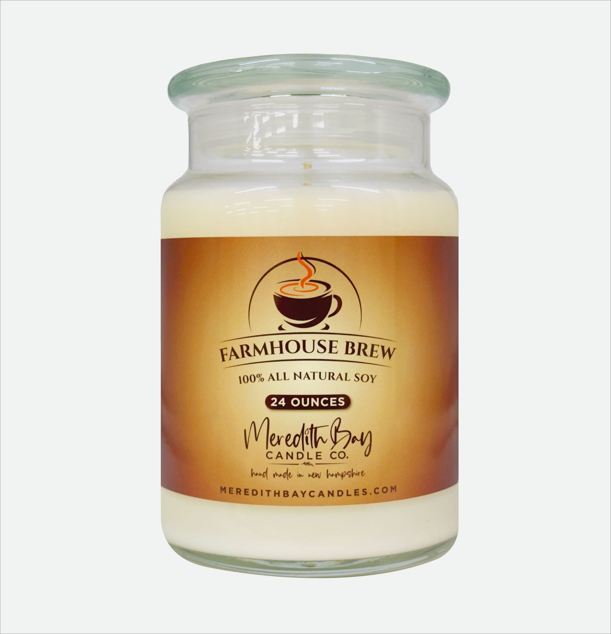 Farmhouse Brew Soy Candle Meredith Bay Candle Co 24 Oz