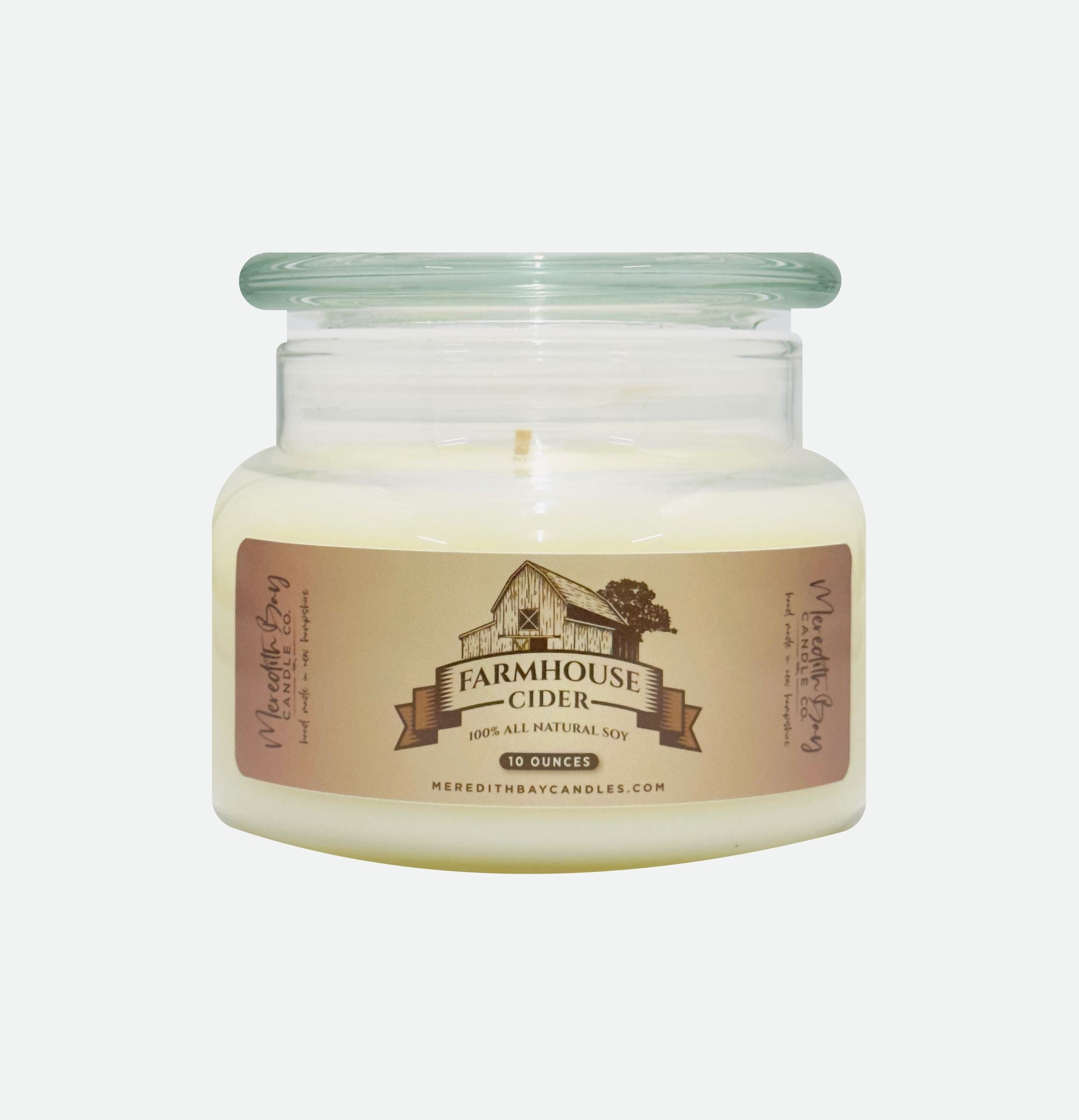 Farmhouse Cider Soy Candle Meredith Bay Candle Co 10 Oz