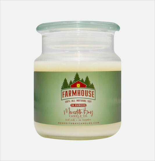 Farmhouse Soy Candle Meredith Bay Candle Co 16 Oz
