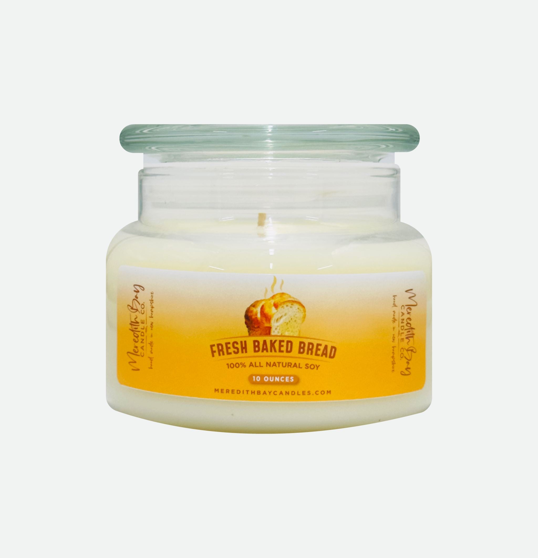 Fresh Baked Bread Soy Candle Meredith Bay Candle Co 10 Oz
