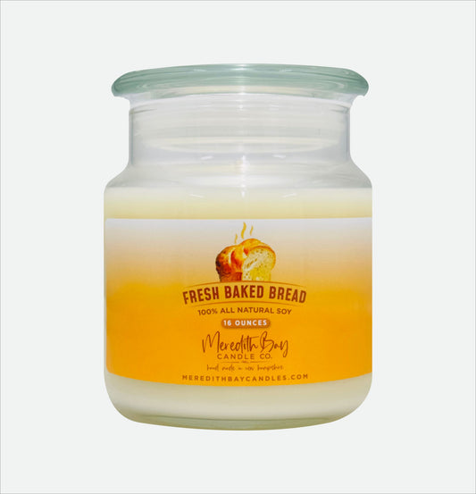 Fresh Baked Bread Soy Candle Meredith Bay Candle Co 16 Oz