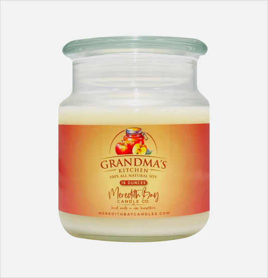 Grandma's Kitchen Soy Candle Meredith Bay Candle Co 16 Oz