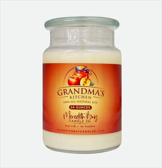 Grandma's Kitchen Soy Candle Meredith Bay Candle Co 24 Oz