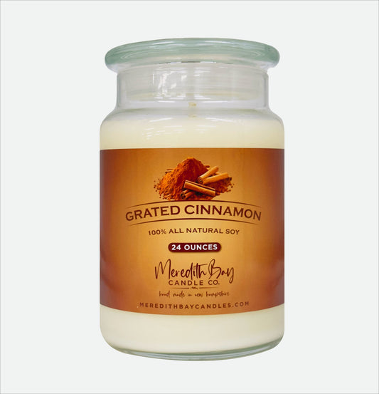 Grated Cinnamon Soy Candle Meredith Bay Candle Co 24 Oz