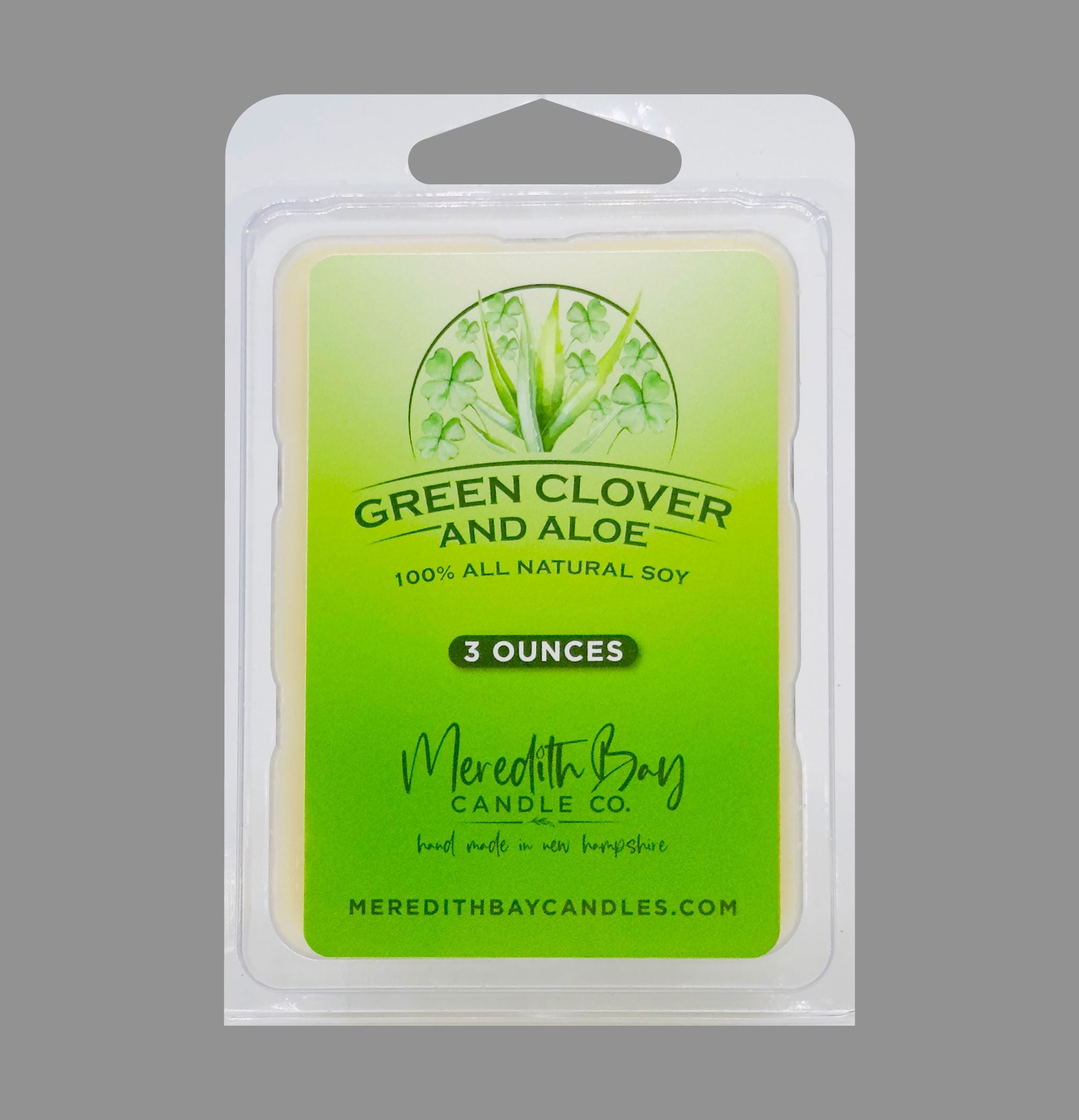 Green Clover & Aloe Wax Melt Meredith Bay Candle Co