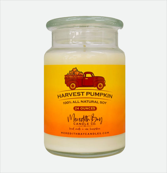 Harvest Pumpkin Soy Candle Meredith Bay Candle Co 24 Oz