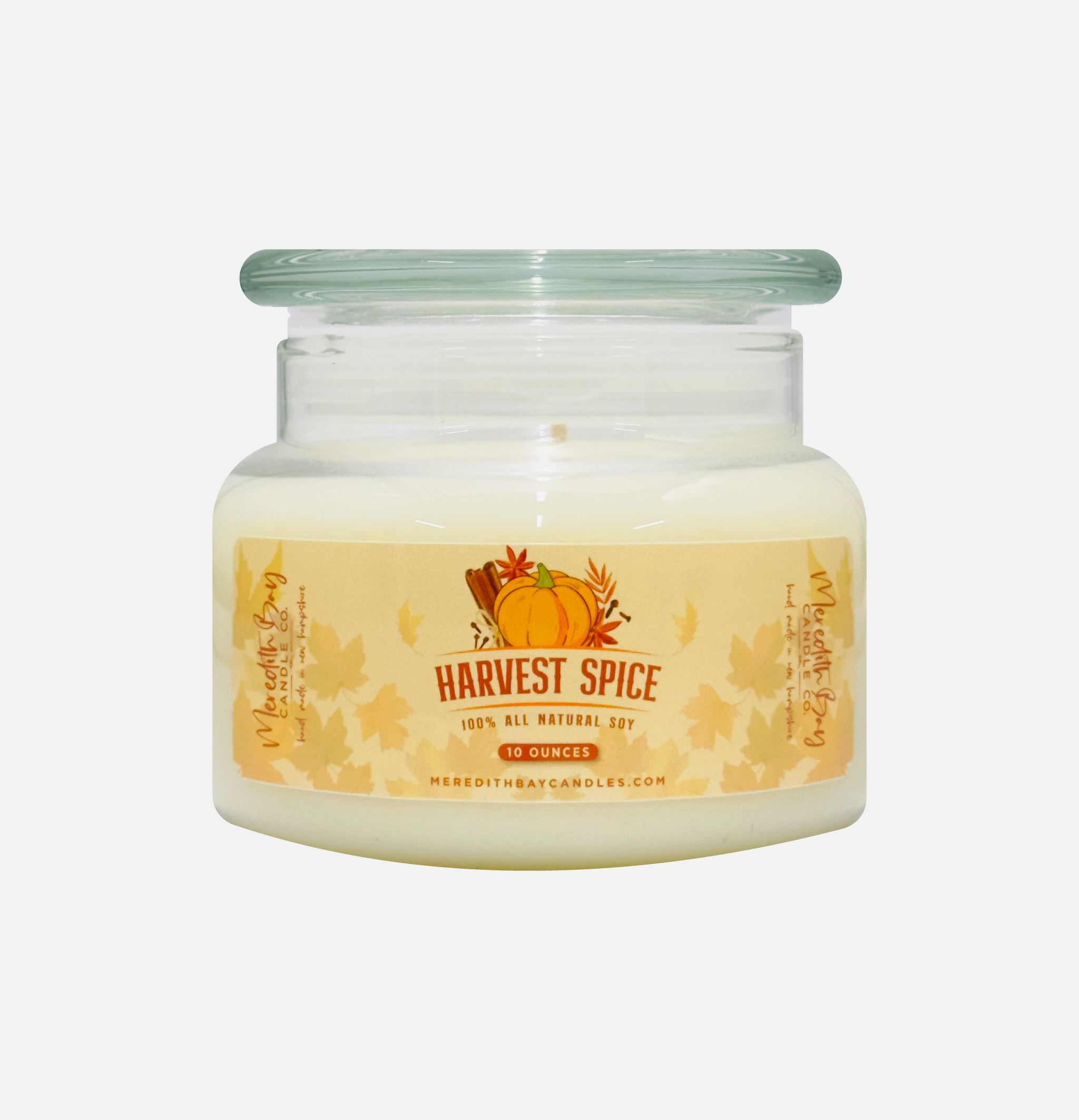 Harvest Spice Soy Candle Meredith Bay Candle Co 10 Oz