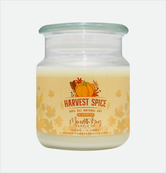 Harvest Spice Soy Candle Meredith Bay Candle Co 16 Oz