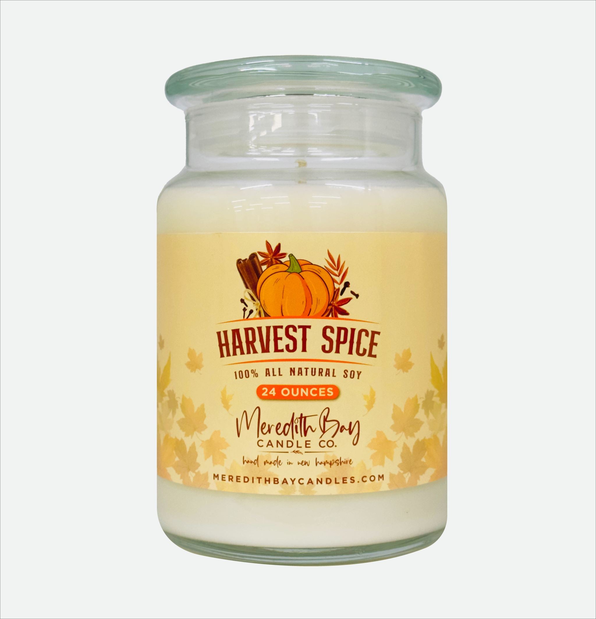 Harvest Spice Soy Candle Meredith Bay Candle Co 24 Oz