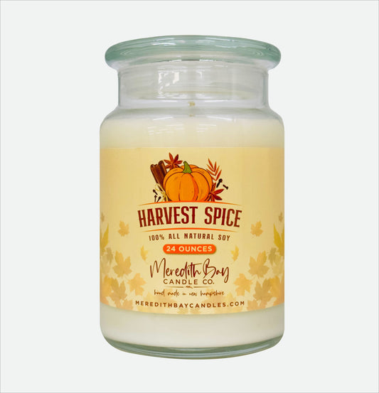 Harvest Spice Soy Candle Meredith Bay Candle Co 24 Oz