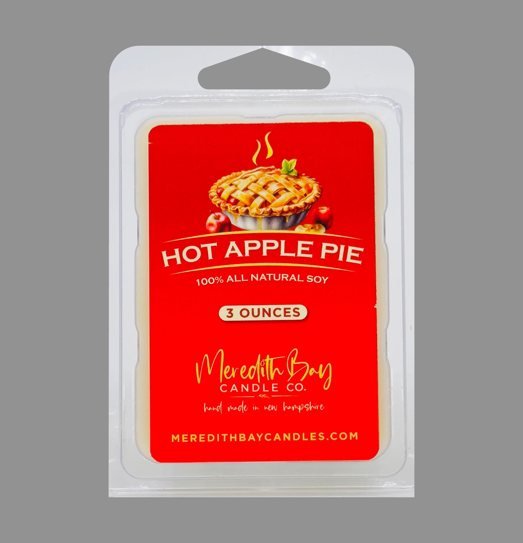 Hot Apple Pie Wax Melt Meredith Bay Candle Co 