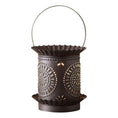 Load image into Gallery viewer, Jumbo Wax Warmer with Chisel in Kettle Black Punched Tin Wax Warmer Irvins Tinware