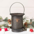 Load image into Gallery viewer, Jumbo Wax Warmer with Circle Star in Kettle Black Wax Warmer Irvins Tinware