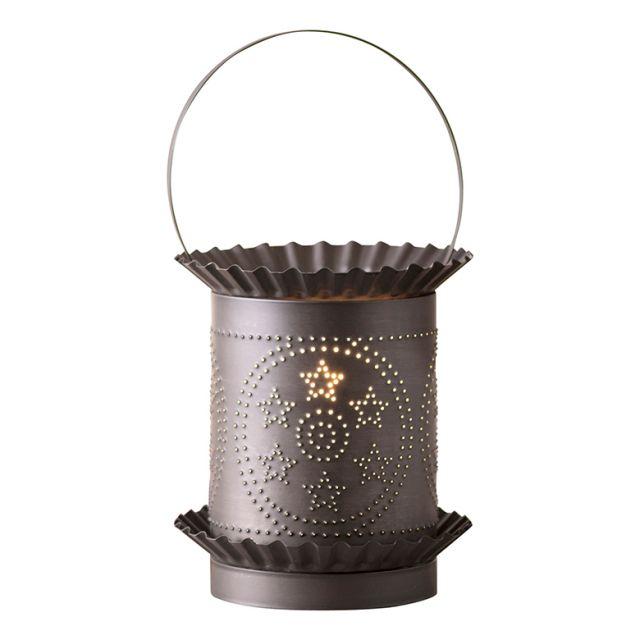 Jumbo Wax Warmer with Circle Star in Kettle Black Wax Warmer Irvins Tinware