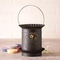 Load image into Gallery viewer, Jumbo Wax Warmer with Circle Star in Kettle Black Wax Warmer Irvins Tinware