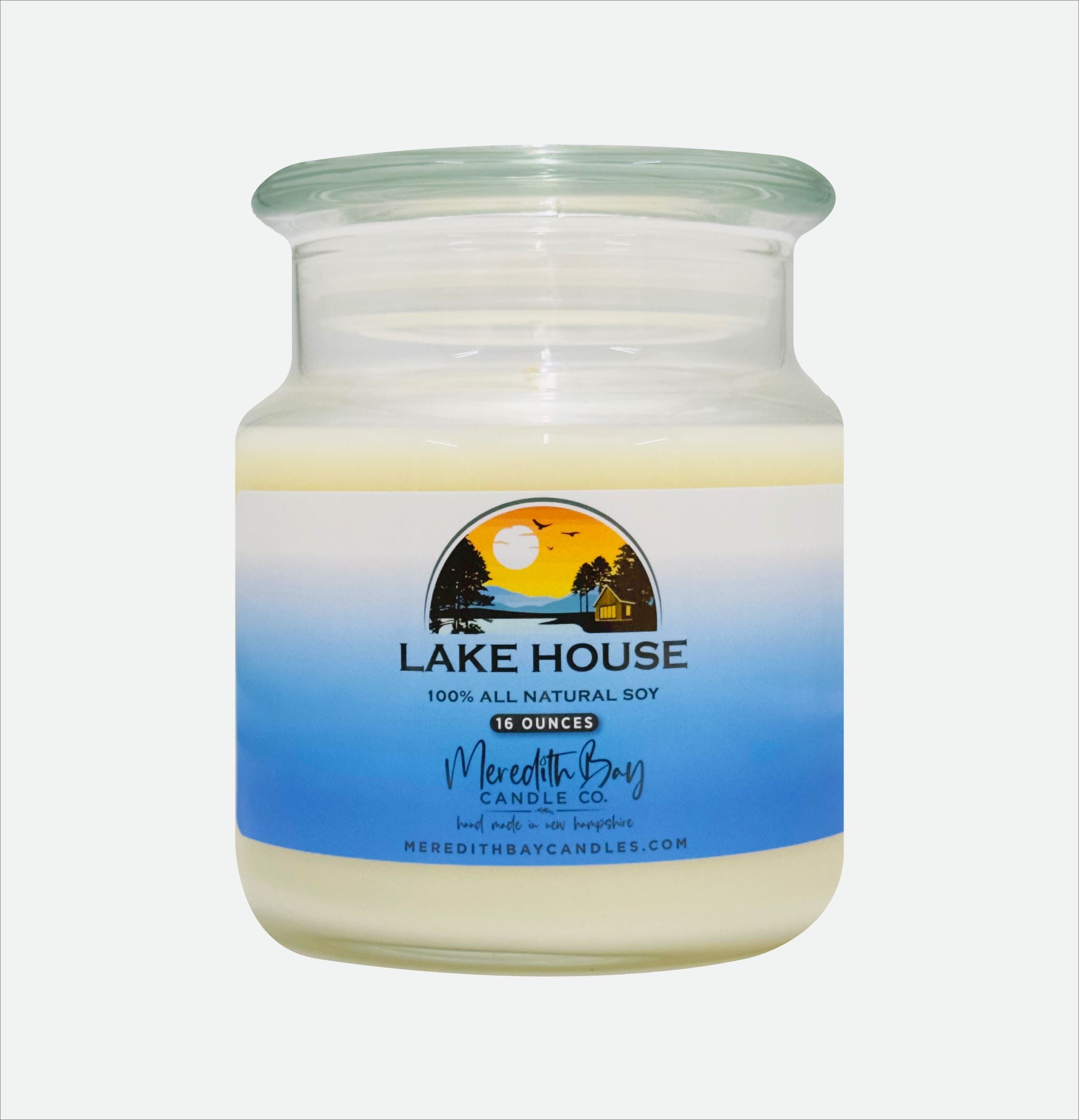 Lake House Soy Candle Meredith Bay Candle Co 16 Oz