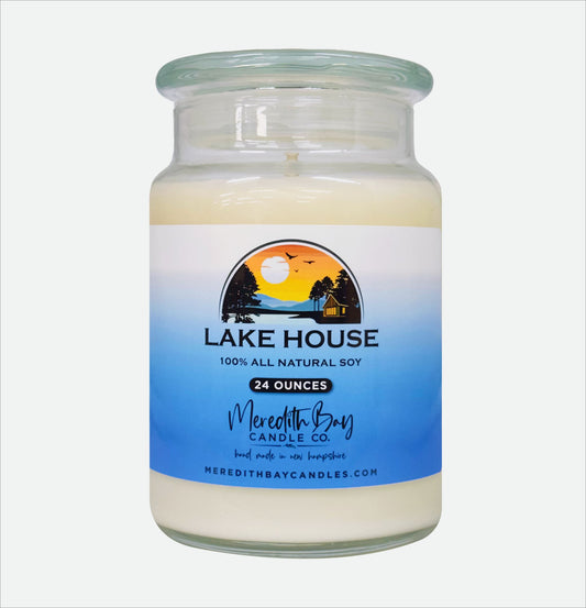 Lake House Soy Candle Meredith Bay Candle Co 24 Oz