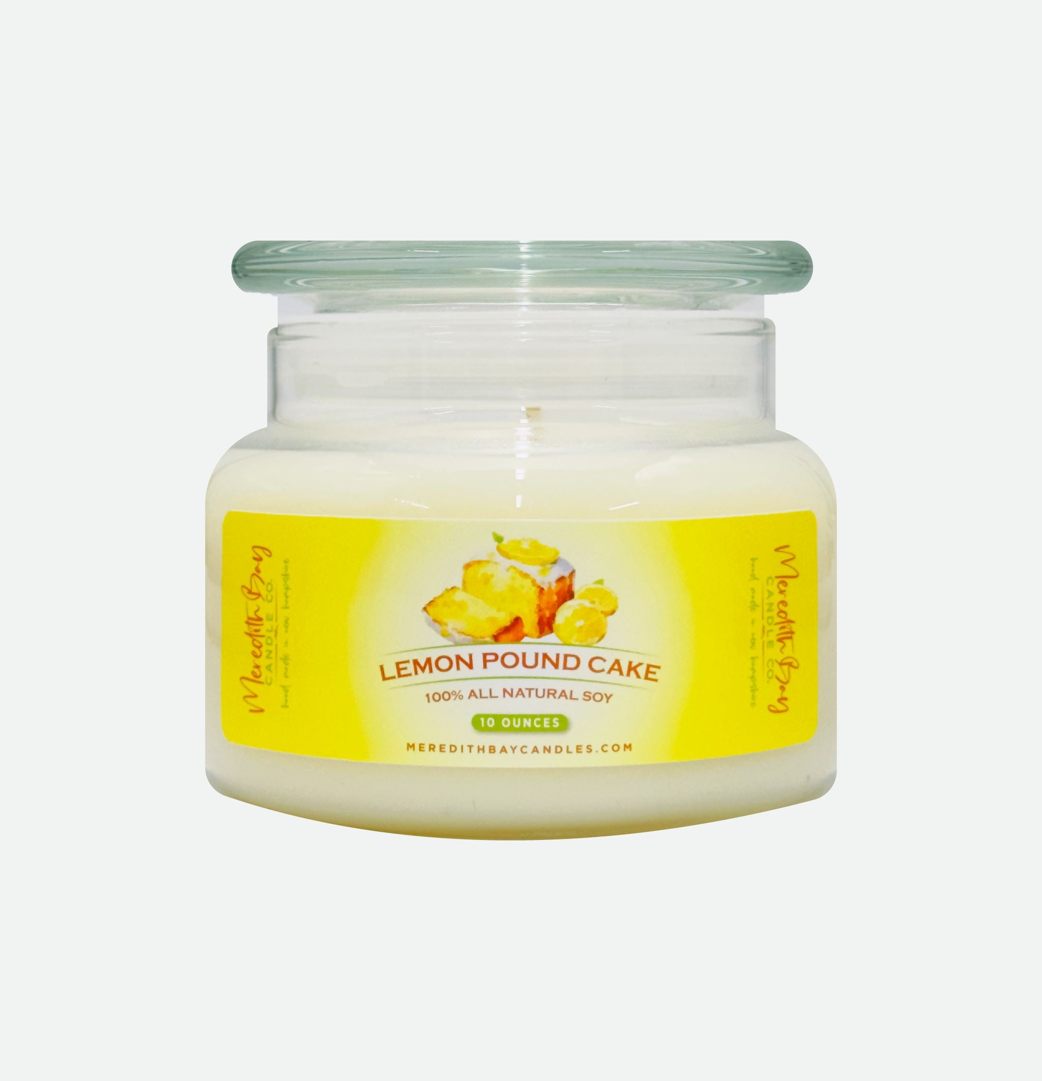 Lemon Pound Cake Soy Candle Meredith Bay Candle Co 10 Oz