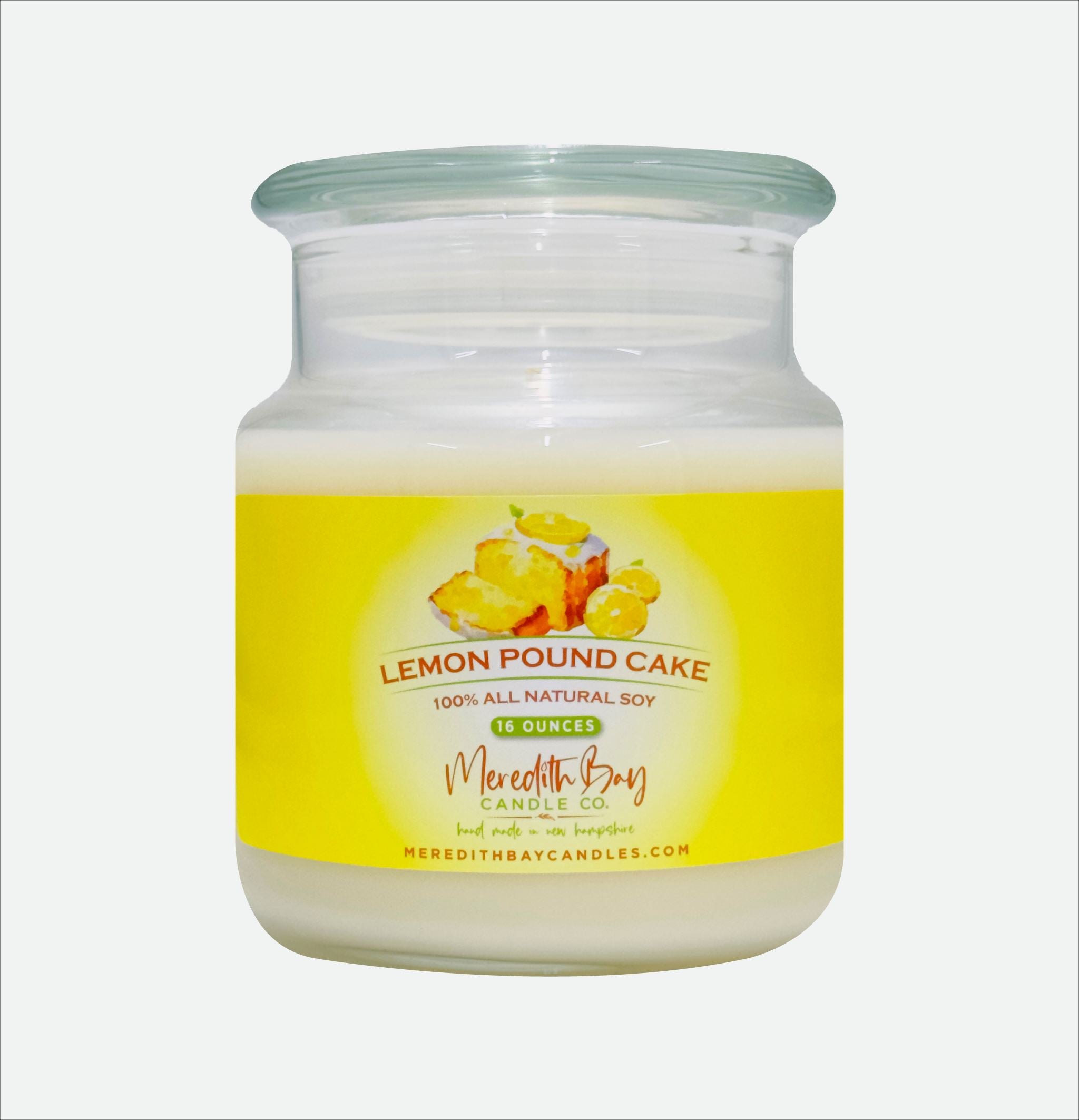 Lemon Pound Cake Soy Candle Meredith Bay Candle Co 16 Oz