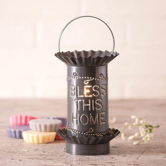 Mini Wax Warmer with Bless in Country Tin Wax Warmer Irvins Tinware