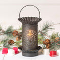 Load image into Gallery viewer, Mini Wax Warmer with Chisel in Kettle Black Punched Tin Wax Warmer Irvins Tinware