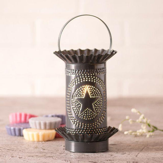 Mini Wax Warmer with Regular Star in Country Tin Wax Warmer Irvins Tinware