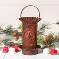 Load image into Gallery viewer, Mini Wax Warmer with Regular Star in Rustic Punched Tin Wax Warmer Irvins Tinware