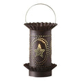Load image into Gallery viewer, Mini Wax Warmer with Star Oval Design in Kettle Black Punched Tin Wax Warmer Irvins Tinware
