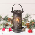 Load image into Gallery viewer, Mini Wax Warmer with Willow and Sheep in Kettle Black Punched Tin Wax Warmer Irvins Tinware