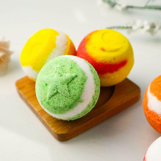 Naga Living Bath Bombs 16 Colorful, Fizzy, Scented Bath Bombs Apothecary Meredith Bay Candle Co