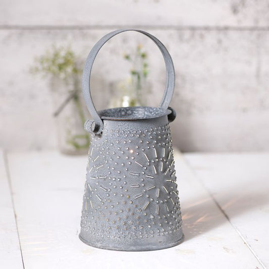 Original Wax Melter in Weathered Zinc Wax Warmer Irvins Tinware