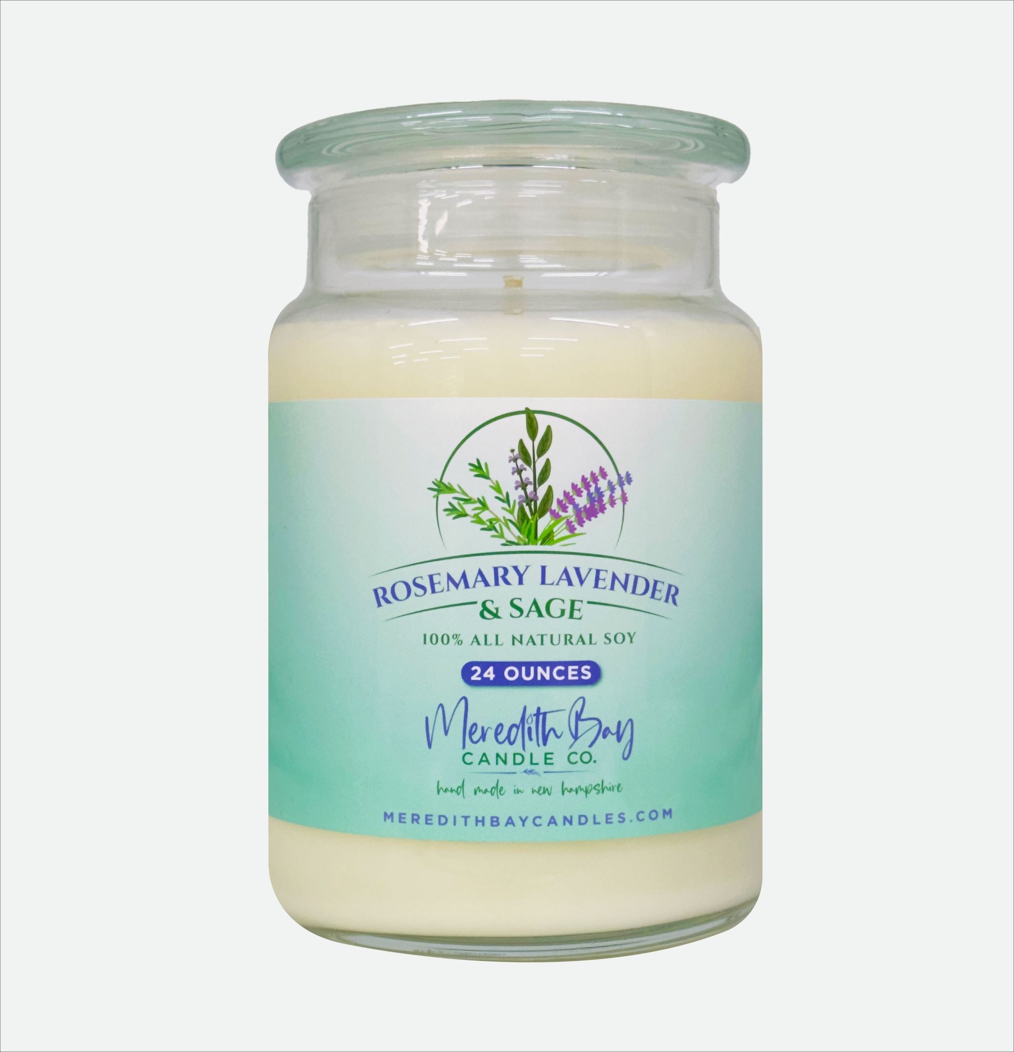 Lavender and Rosemary Natural Scented Candle | HOA