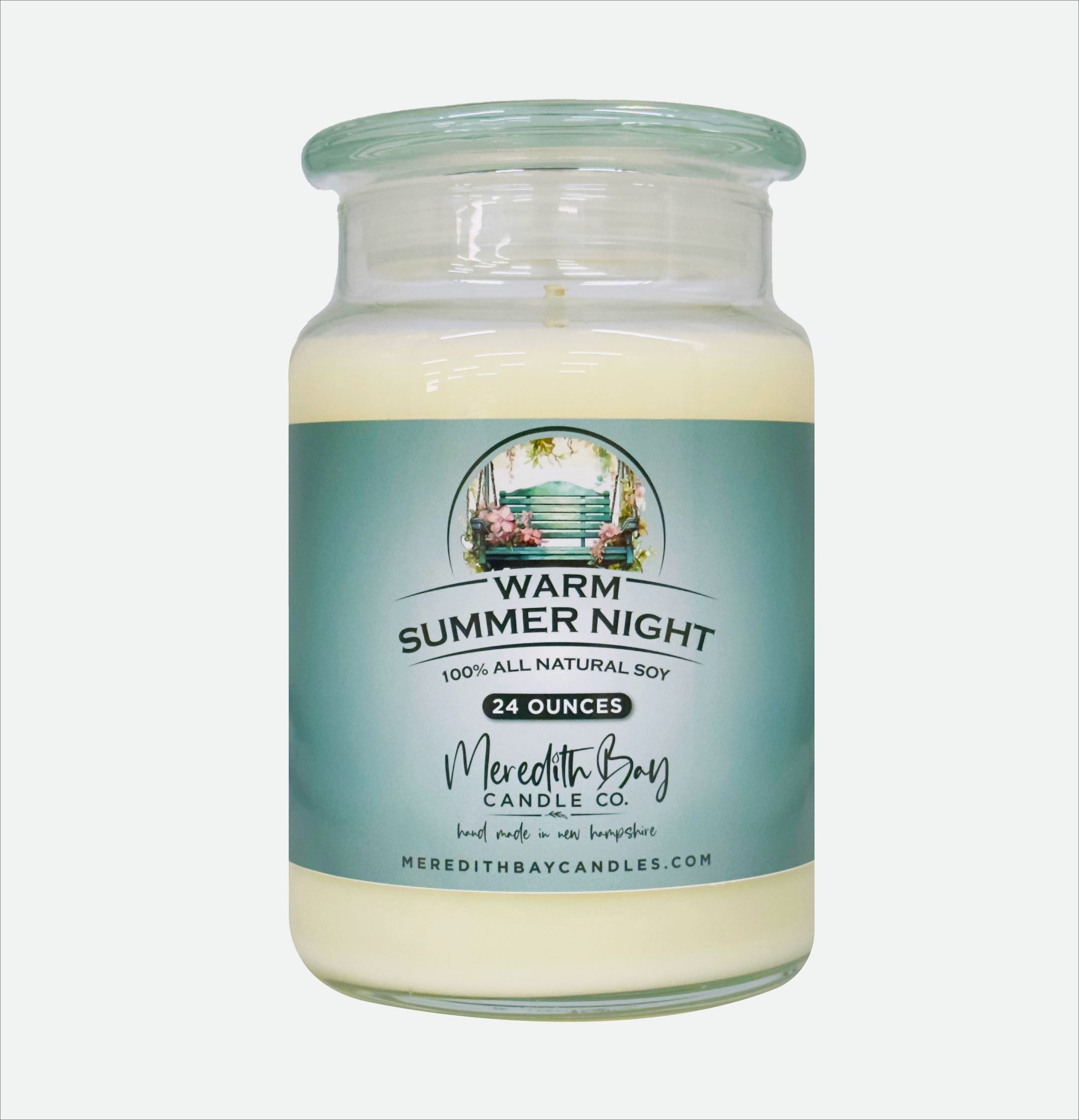 Warm Summer Night Soy Candle Meredith Bay Candle Co 24 Oz