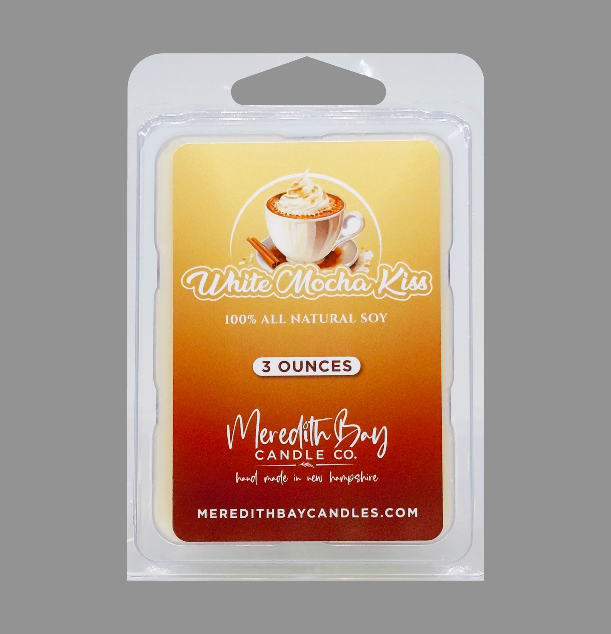 White Mocha Kiss Wax Melt Meredith Bay Candle Co