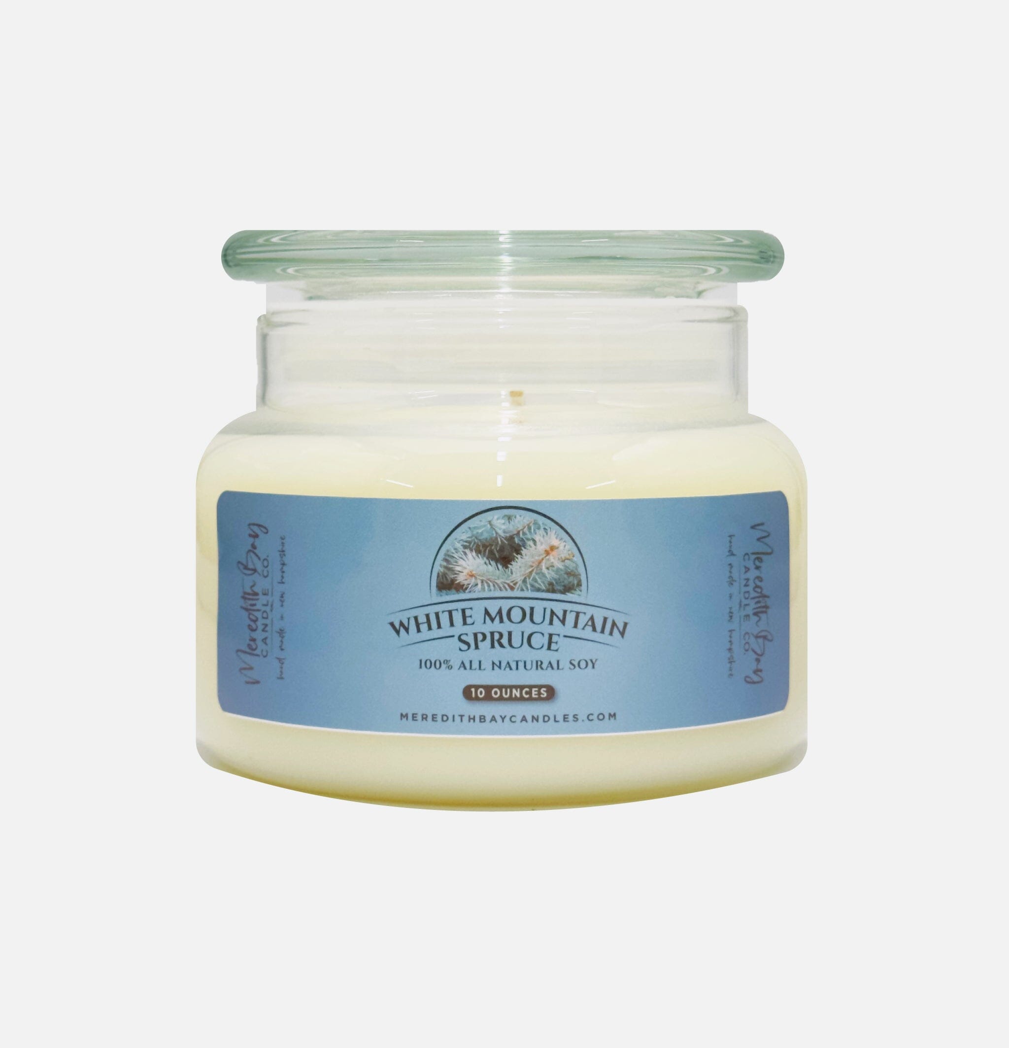 White Mountain Spruce Soy Candle Meredith Bay Candle Co 10 Oz