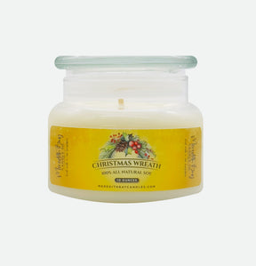 Christmas Wreath Soy Candle Meredith Bay Candle Co 10 Oz 