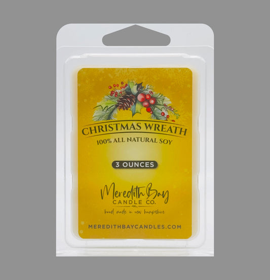 Christmas Wreath Wax Melt Meredith Bay Candle Co 