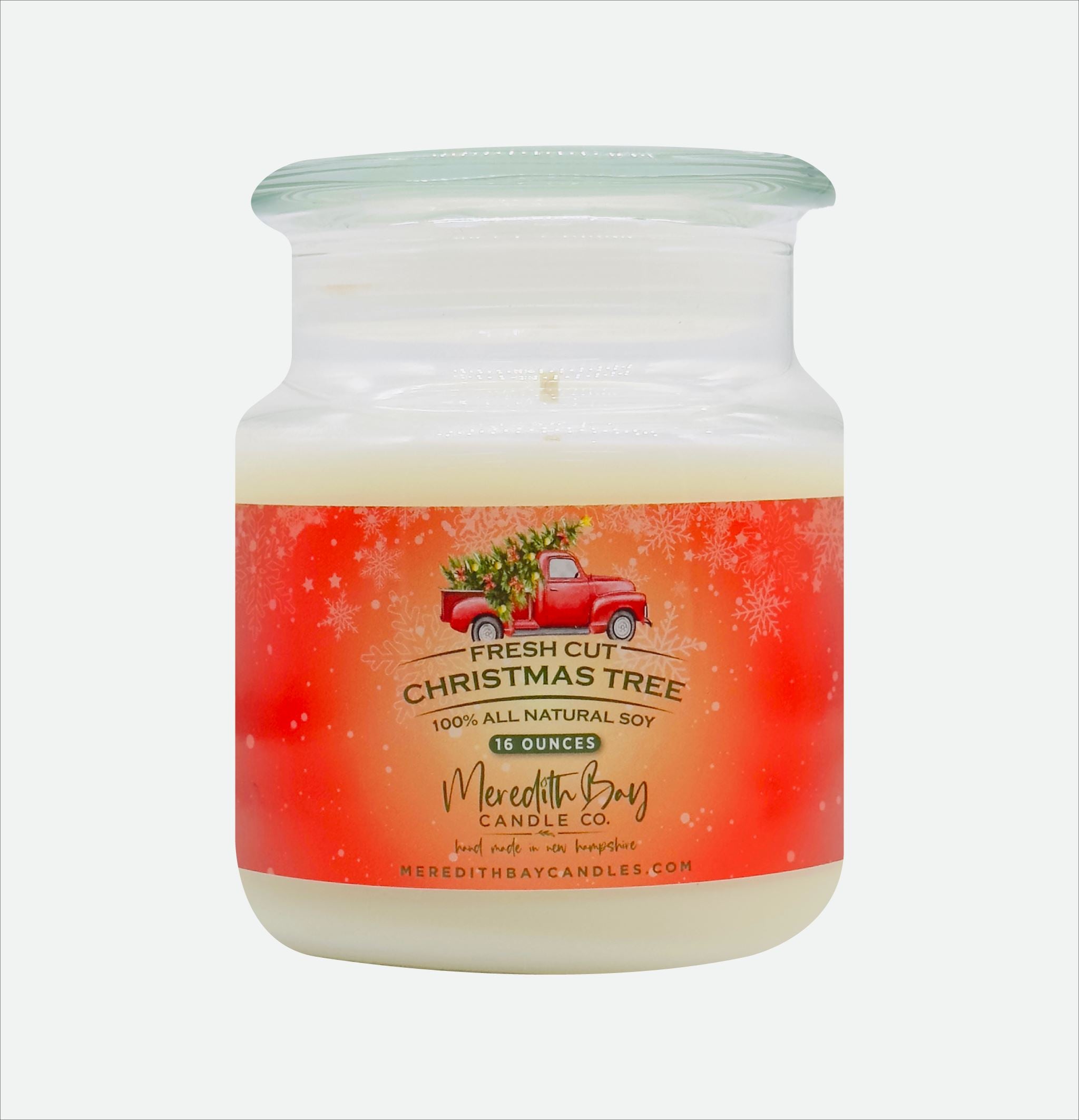 Fresh Cut Christmas Tree Soy Candle Meredith Bay Candle Co 16 Oz 