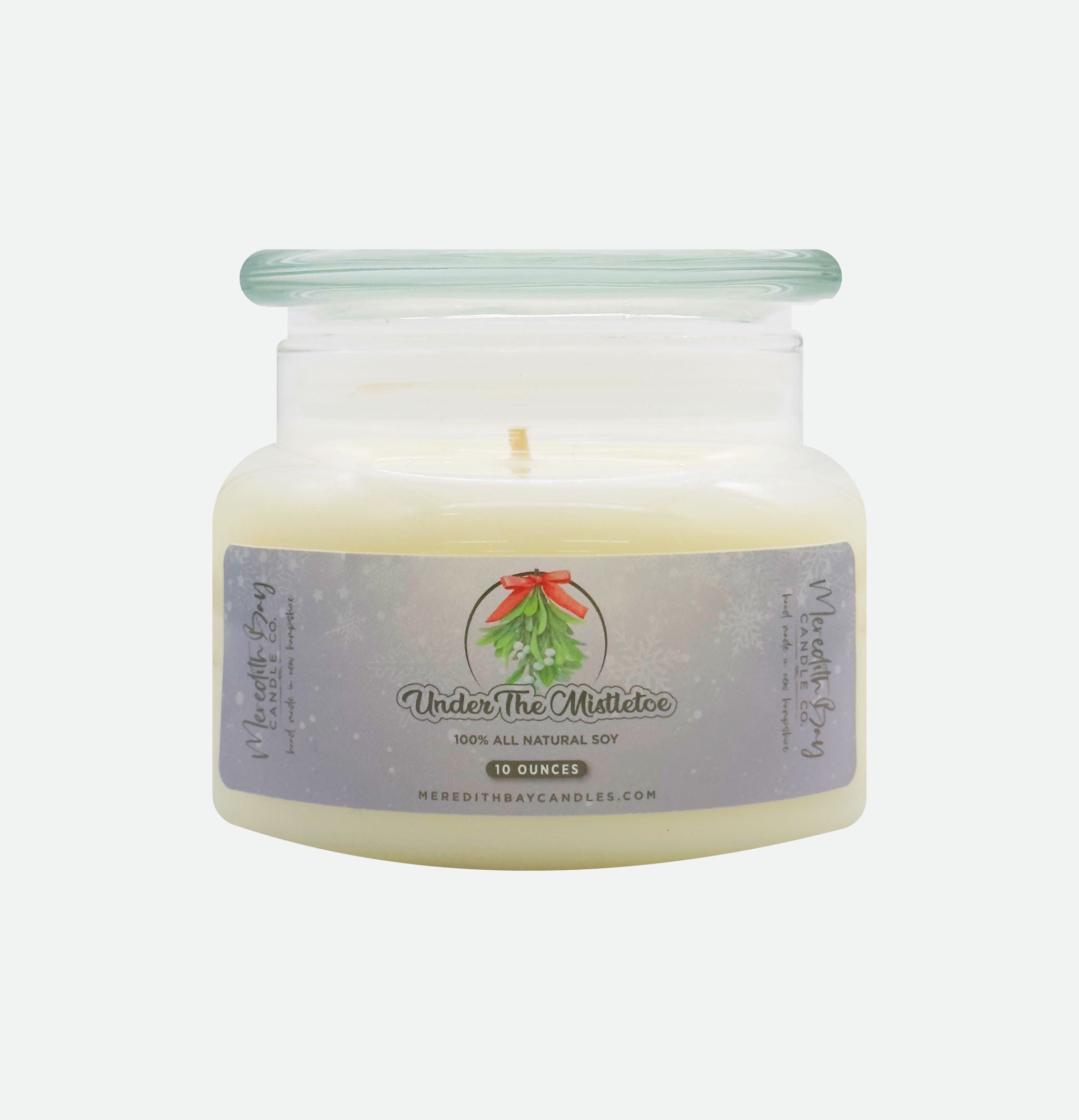 Under The Mistletoe Soy Candle Meredith Bay Candle Co 10 Oz 